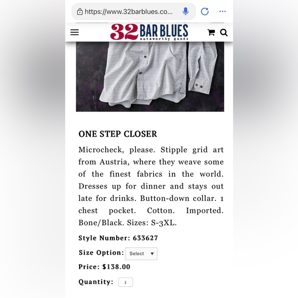 32 Bar Blue Men’s shirt - Picture 8 of 12